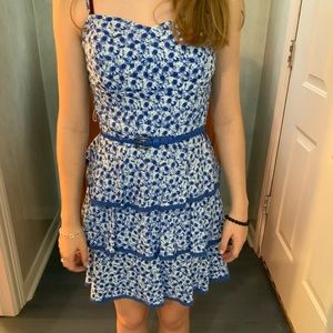 Blue floral dress
